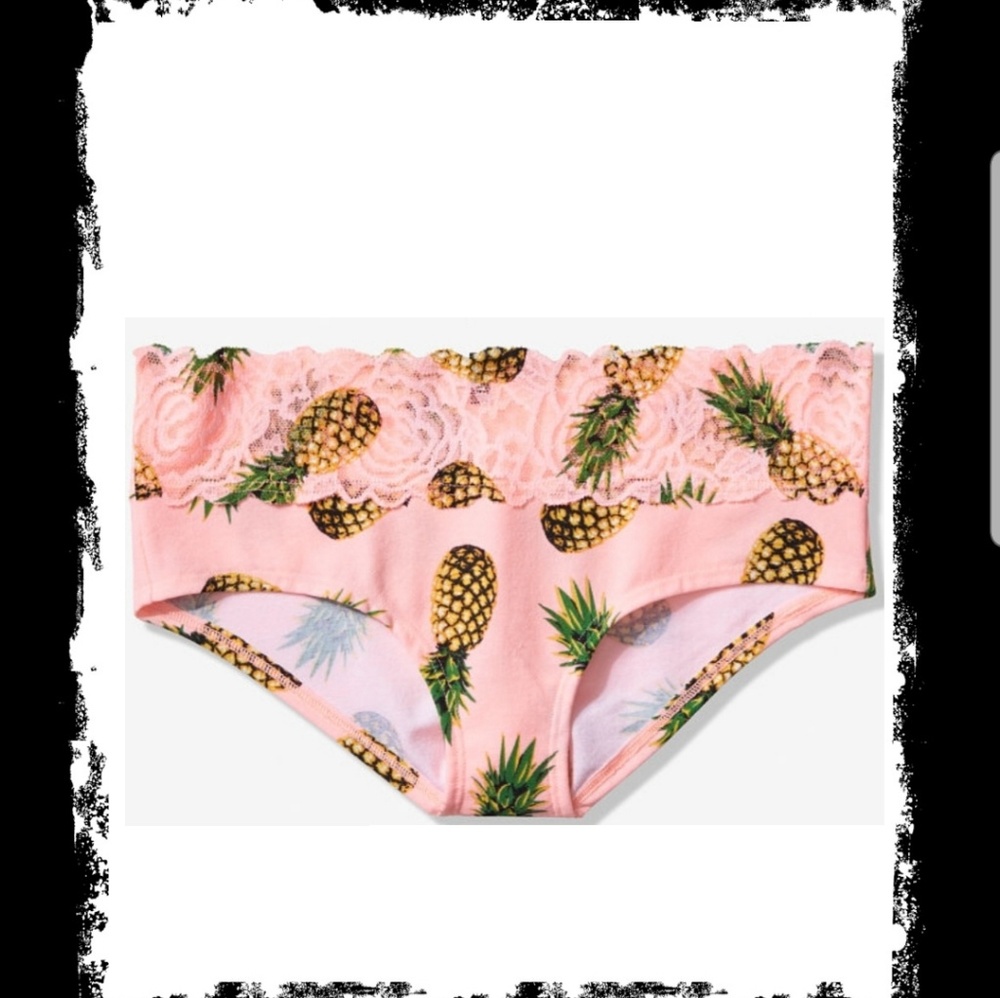 Pink by VS So Soft Lace Waist Hipster